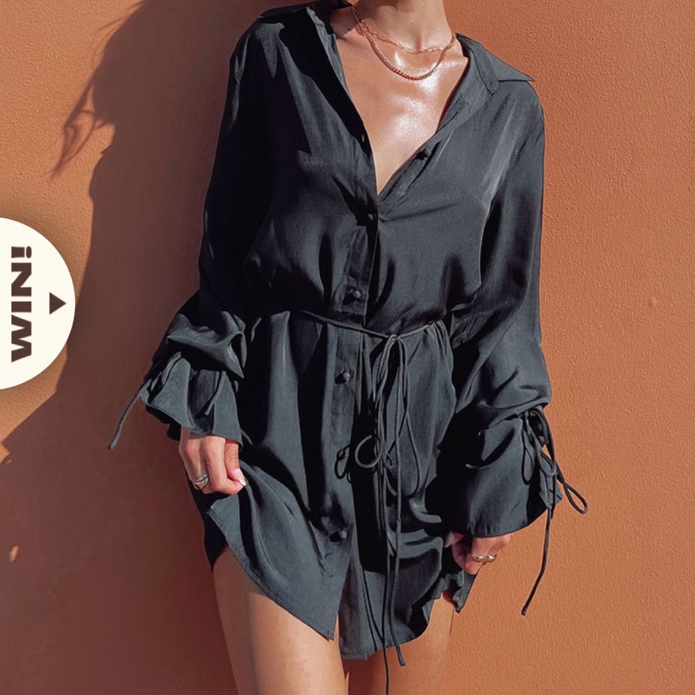 Princess Polly Black Shirt Dress